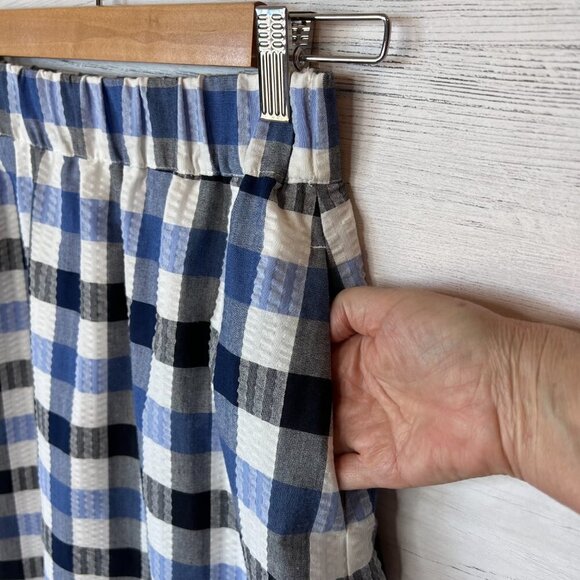 1901 Skirt Womens Size XS Blue Plaid A Line Preppy Academia Lined Knee Length - Picture 8 of 14